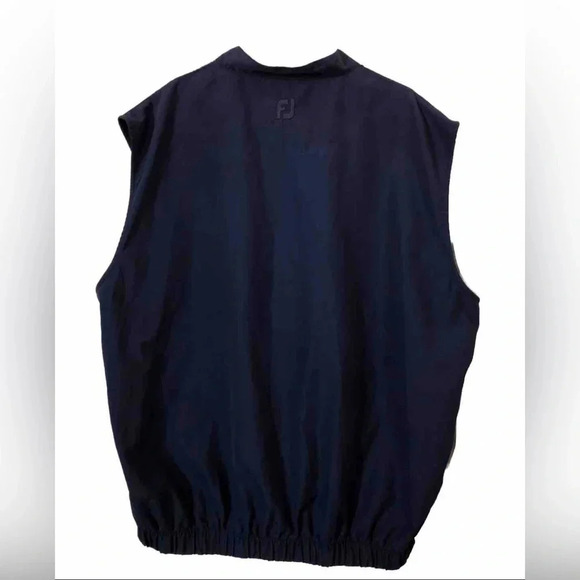Footjoy Men’s Windbreaker Sleeveless Vest Navy Logo Golf Size XL - Picture 6 of 7